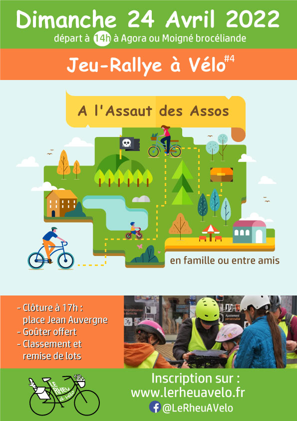 Venez participer au Rallye dimanche 24 Avril 2022 de 14h à 17h30.